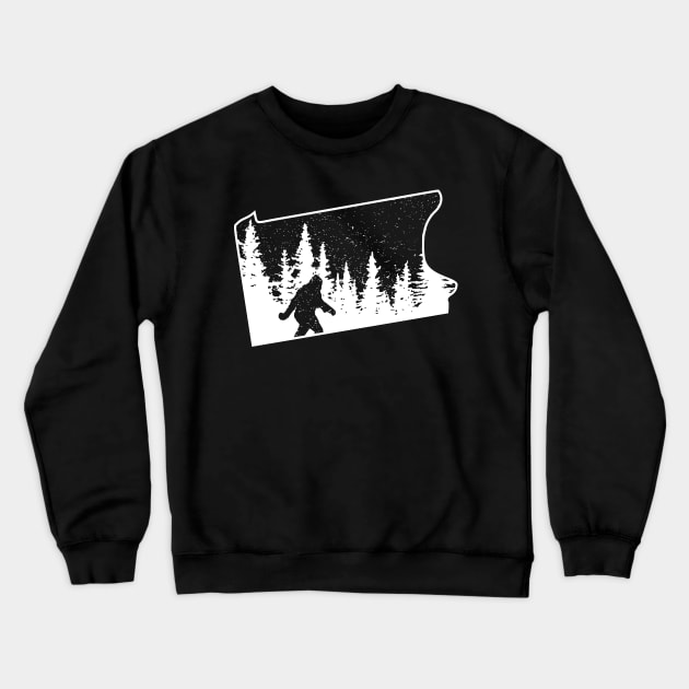 Pennsylvanie Bigfoot Gift Crewneck Sweatshirt by Tesszero